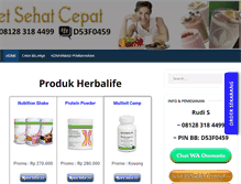 Tablet Screenshot of dietsehatcepat.com